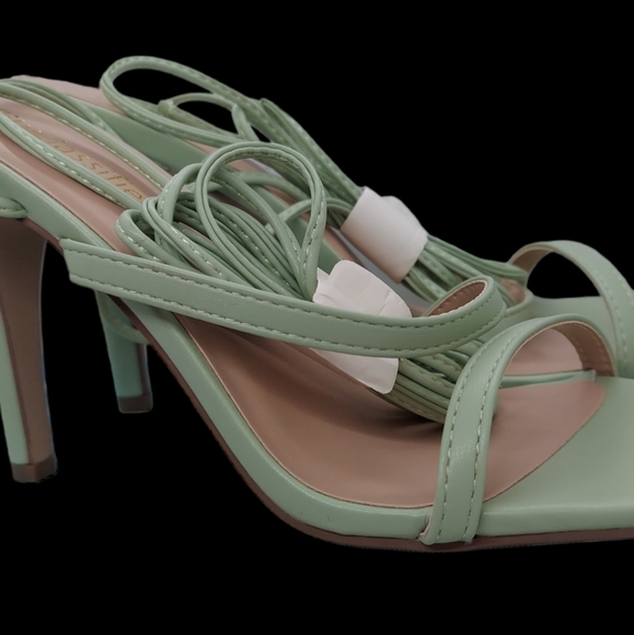 Cityclassified Light Green Heel Dress Sandals Women's Size 7 1/2 NWT - Picture 4 of 10